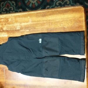 REI black snow bibs